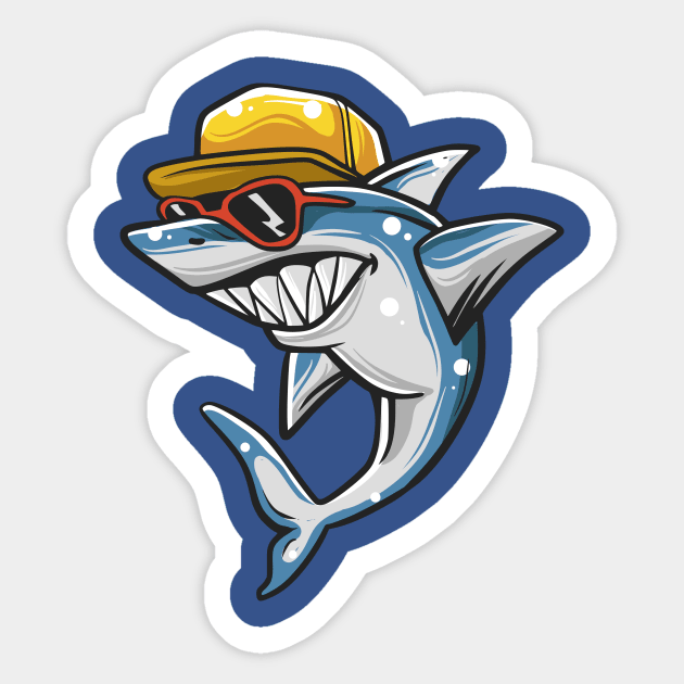 Beach Shark Sunglasses Sticker by letnothingstopyou